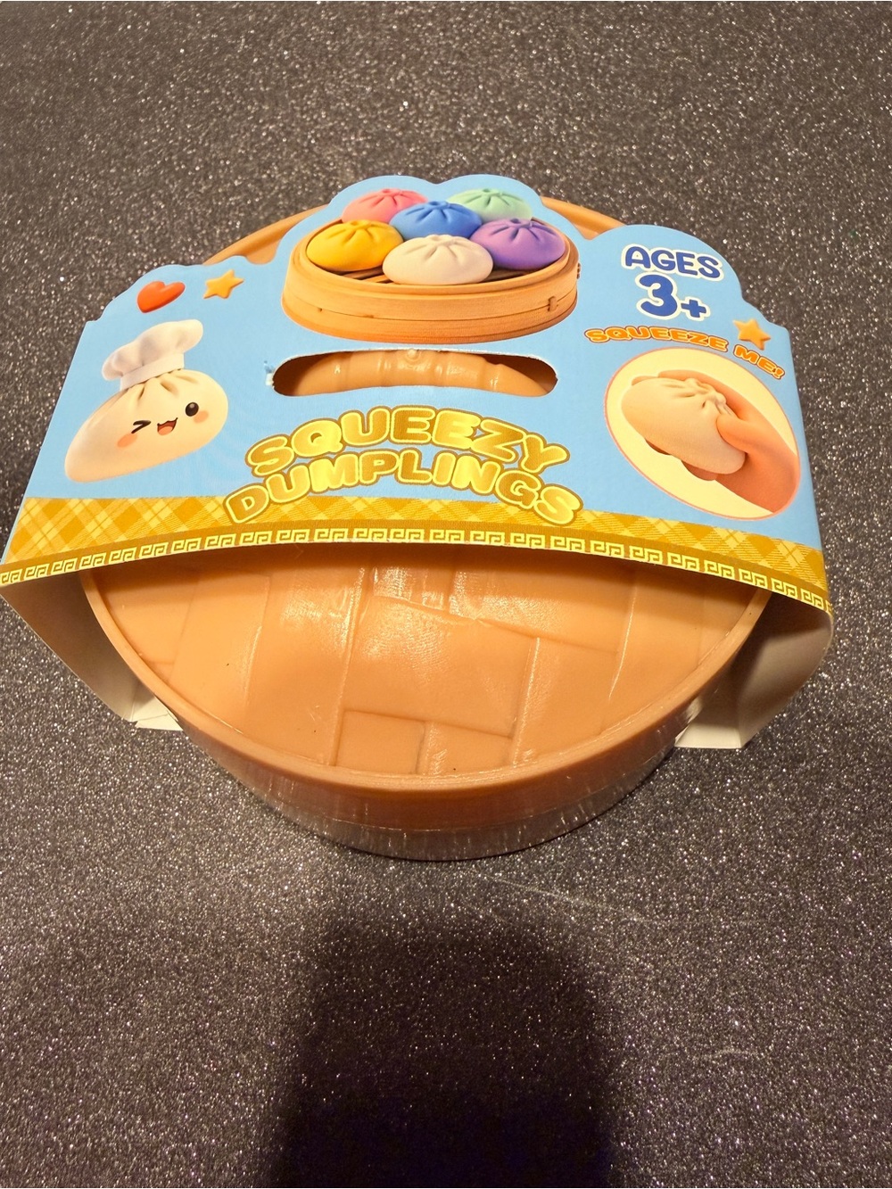 Squeezy Dumplings Kids Sensory Toy - Tan